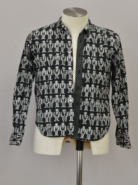  Comme des Garcons BLACK COMME des GARCONS shirt / blouse long sleeve XS size black 1J-B016 AD2012 men's j_p F-S4402