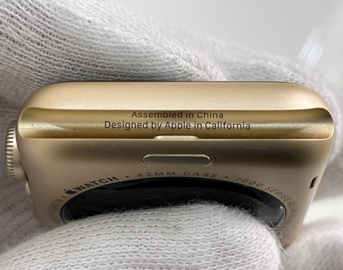 ■良品■Apple Watch 42mm MLC72J/A 7000シリーズ ゴールドアルミニウム A1554 アップルウォッチ_画像5