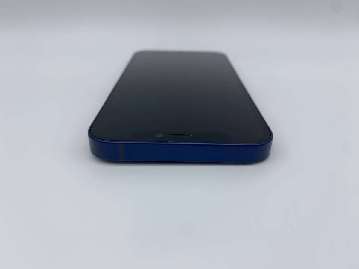 iPhone 12 mini 256GB ブルー/ストア版シムフリー/新品バッテリー100%/極薄ケース＆保護フィルムプレゼント　12mn-048