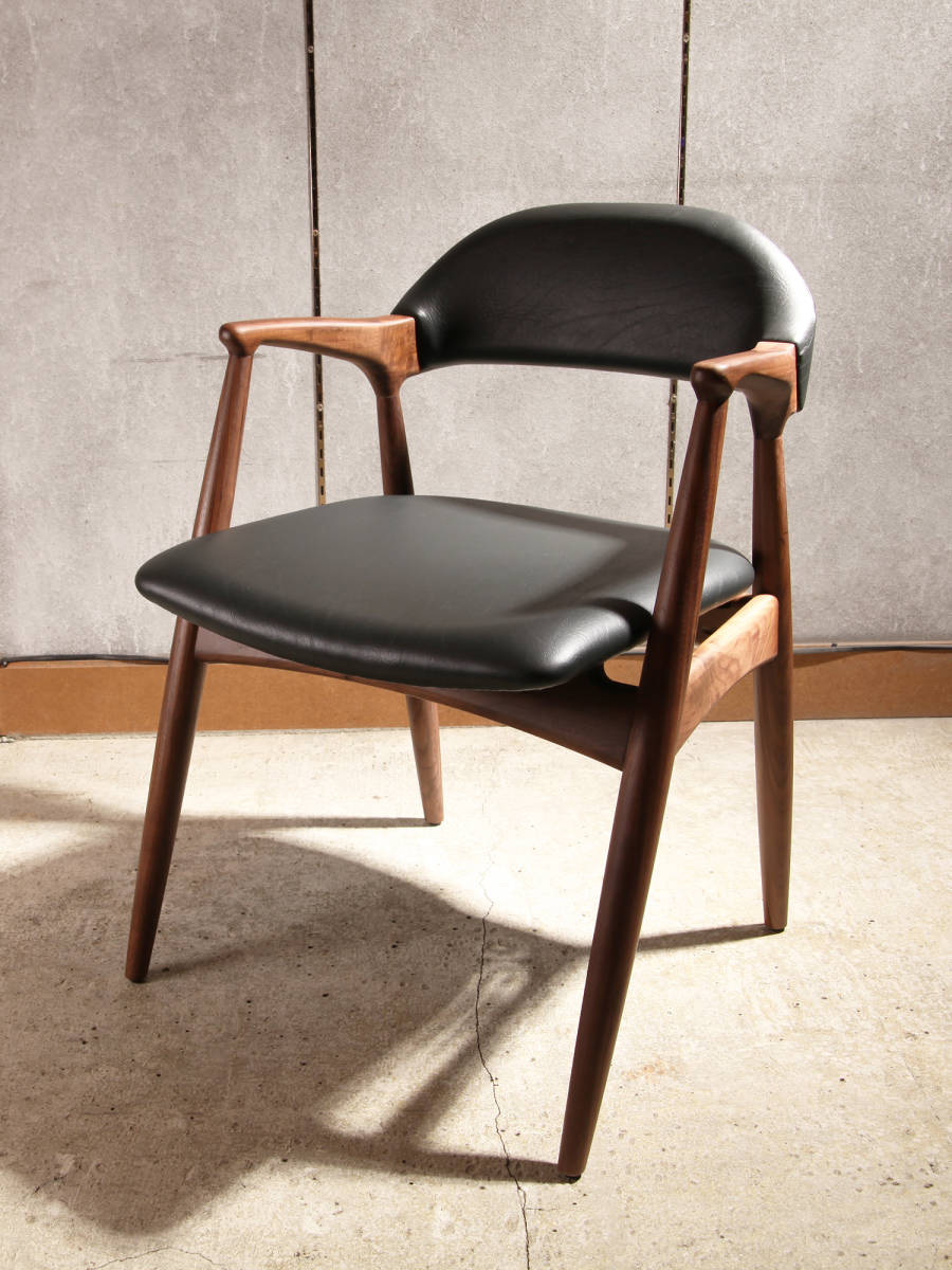 見事な ダイニングチェア アームチェア Chair Arm Half [未使用