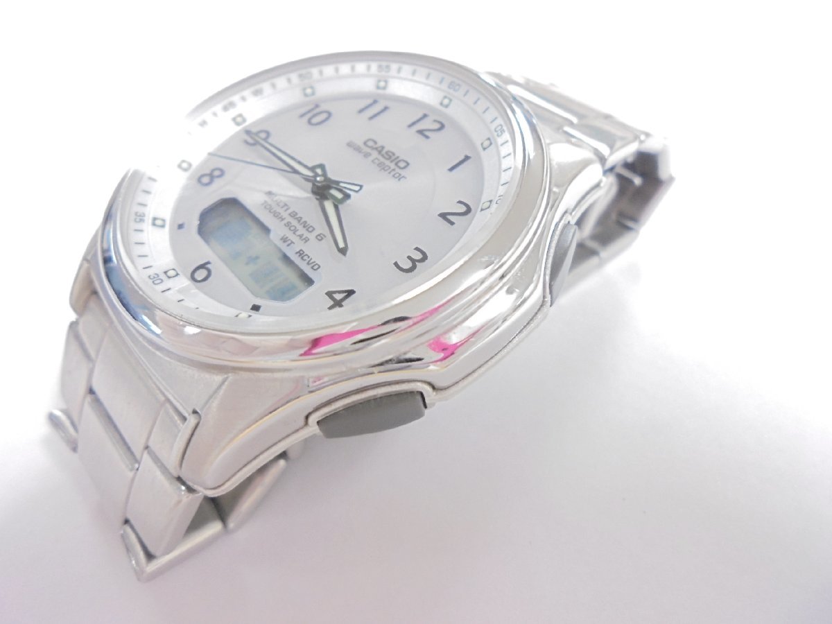 【80】1円～CASIO カシオ ウェーブセプター WVA-M630 腕時計 タフソーラー 電波時計 稼働品 現状品_画像2