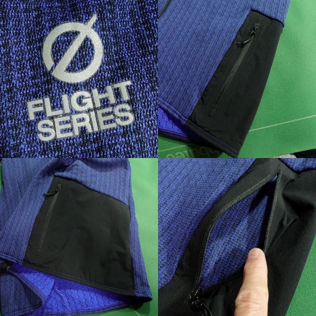 ▲ノースフェイス Flight 軽量 パイルグリッドフリース素材 フライウェイトバーサフーディ ミックスネイビー L 美品!!!▲_画像8