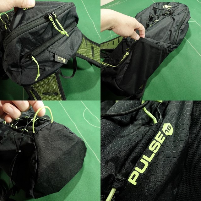 ▲MILLETミレー 軽量 小型 行動バックパック PULSEパルス 16 ブラック/イエローグリーン ほぼ未使用!!!▲_画像5