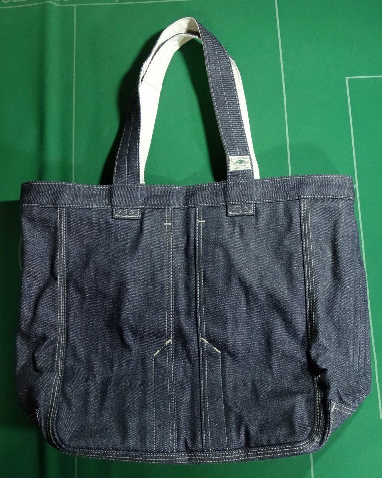 * production end Porter sun folaizdo Denim cloth width length tote bag M dark indigo beautiful goods!!!*