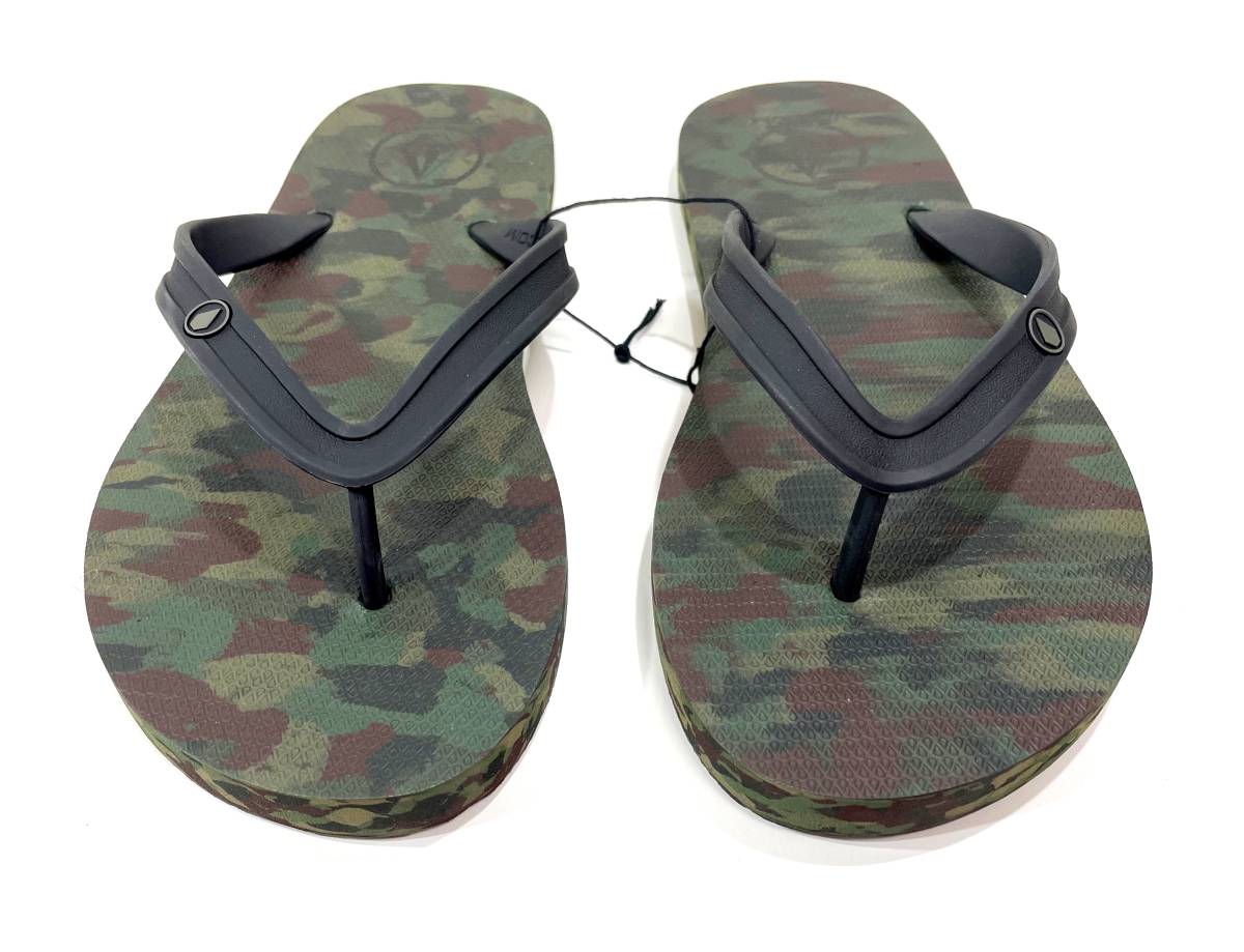 VOLCOM ボルコム V0811885DCA⑤ メンズ US8 26cm ビーチサンダル BeachSandal ビーサン カモ柄 Camo 迷彩色 ヴォルコム 新品 即決 送料無料_画像2