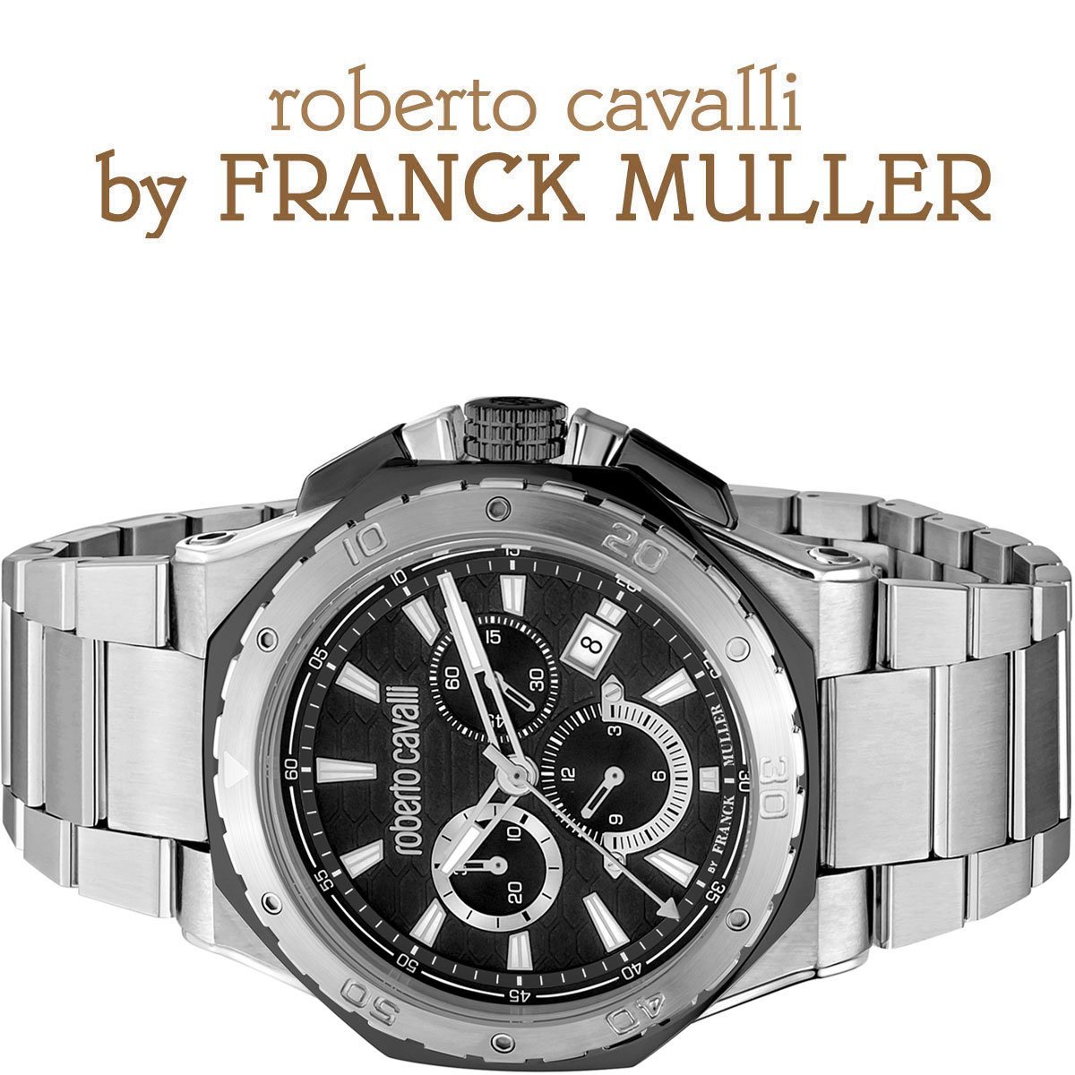 上品 FRANCK BY cavalli クロノグラフ【roberto 100m防水 フランク