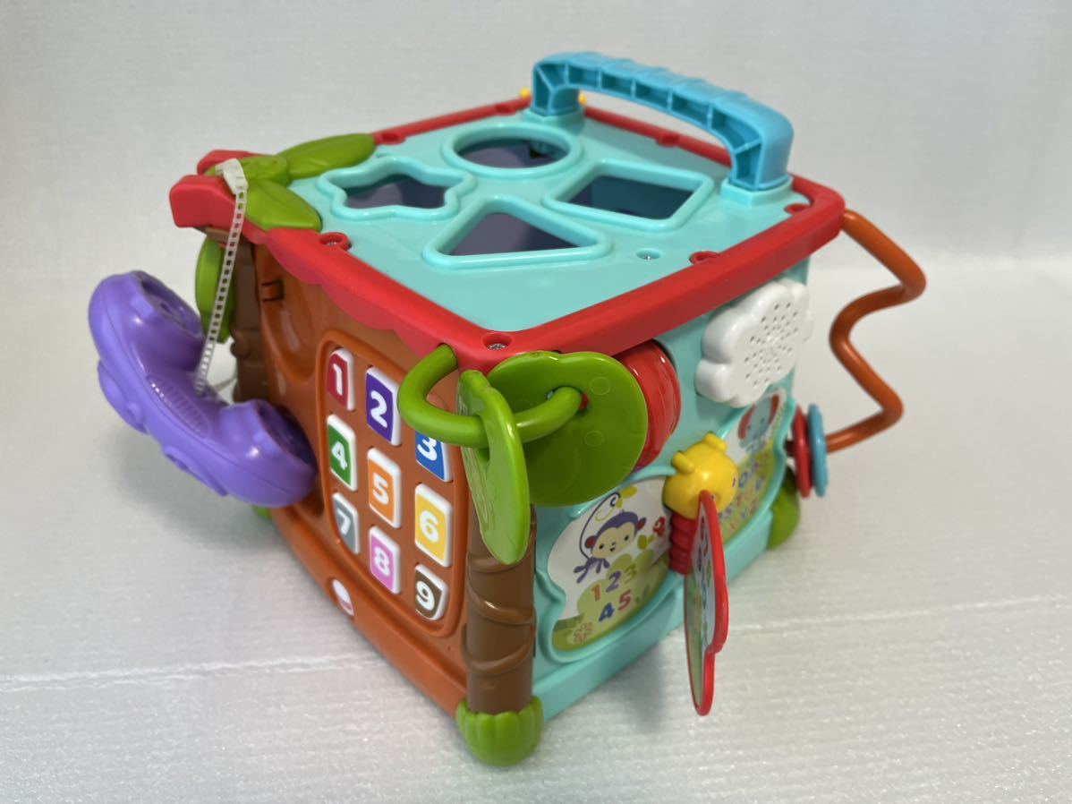 フィッシャープライス バイリンガル・ラーニングボックス&ぴょっこりブロック 2点セット 知育玩具 美品_画像4