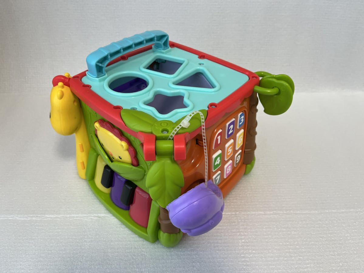 フィッシャープライス バイリンガル・ラーニングボックス&ぴょっこりブロック 2点セット 知育玩具 美品_画像2