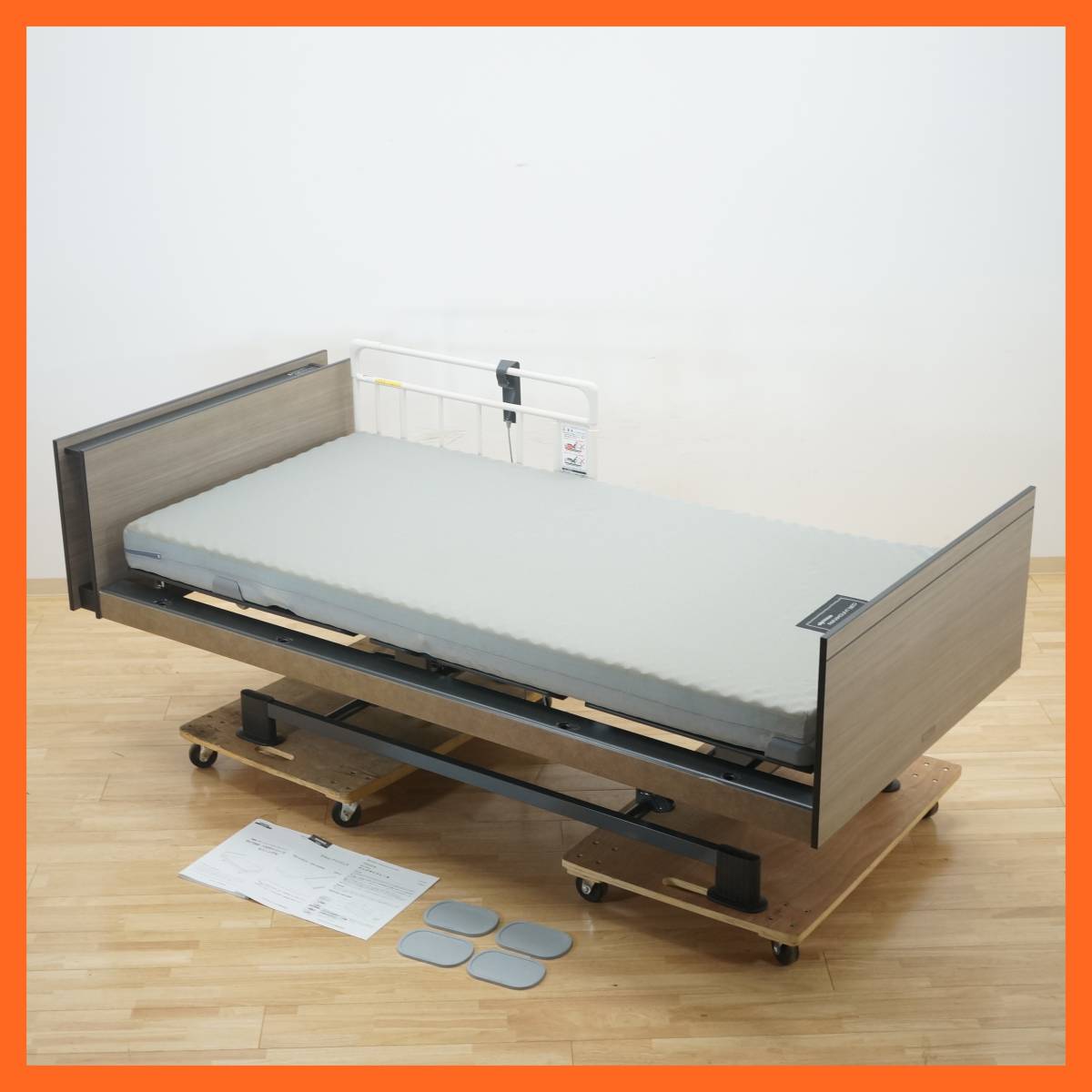 front da:[pala mount bed ]INTIME1000 electric reclining bed 3 motor mattress side rail legs seat rubber seat semi single 