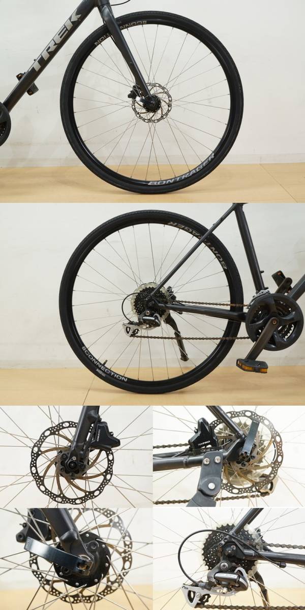  higashi is :[TREK/ Trek ] cross bike FX 2 Disc L size black 700×35C light weight aluminium frame disk brake installing bicycle 