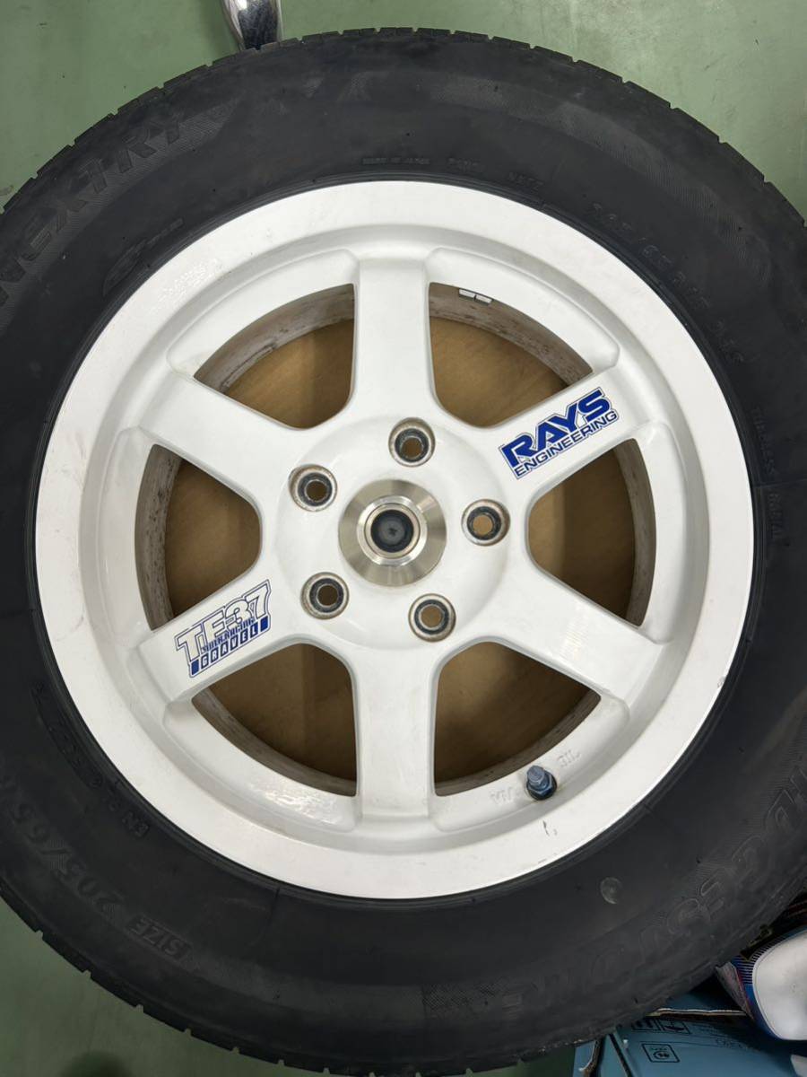 Rays ホイール　4本セット　タイヤ付き　te37 volk racing gravel 5穴 size 15インチ 6.5 JJ_画像5