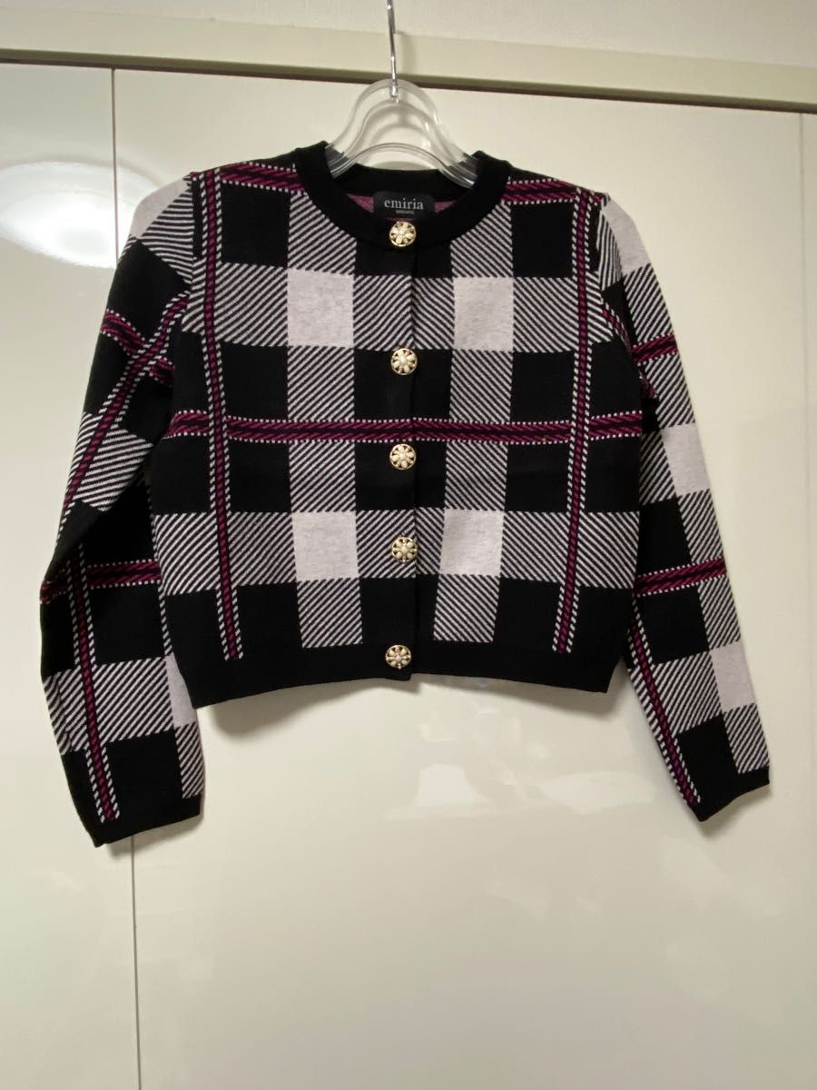 新品　2023AW Emiriawiz エミリアウィズ　Belle saison check cardigan