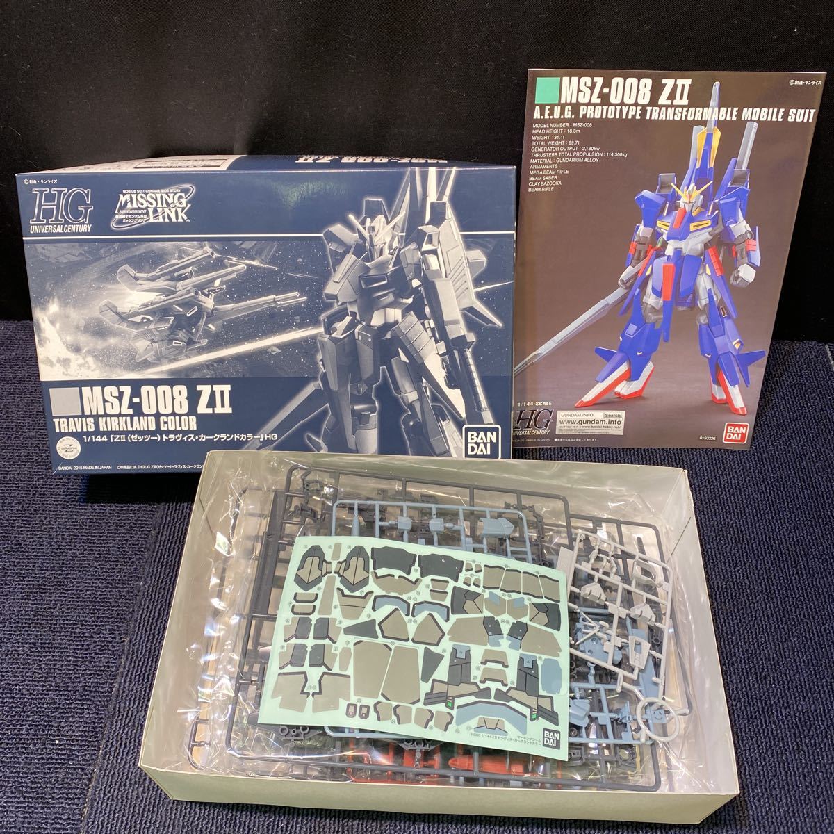 【未組立て】機動戦士ガンダム MSZ-008 ZⅡ(ゼッツー)トラヴィス・カークランドカラーHG プラモデルガンプラ バンダイ　星6_画像2