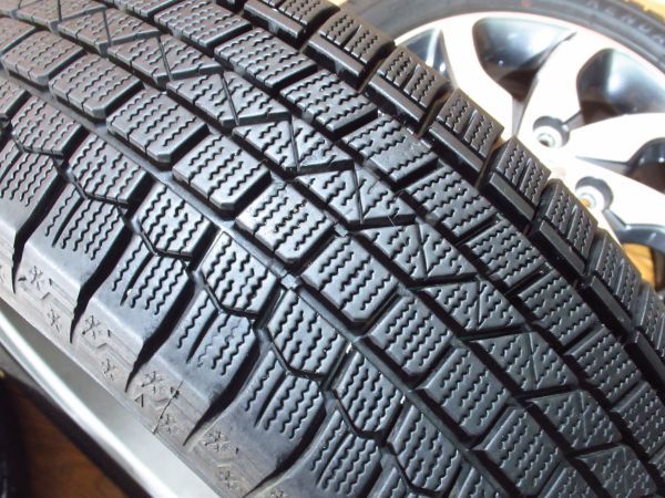 日産ルークス(スズキMK21SパレットSW OEM)純正4.5J-14 off+50 pcd100/4H 165/55R14 14インチアルミホイール+スタッドレスタイヤ付4本_画像9