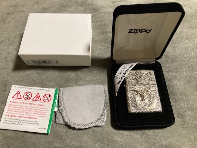 Zippo(#26 Armor Silver) x Silver King longhorn High Polish 新品未使用品！