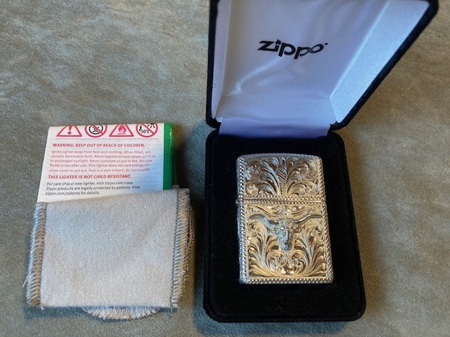 Zippo x Silver King longhorn High Plish finish　新品未使用品 _画像1