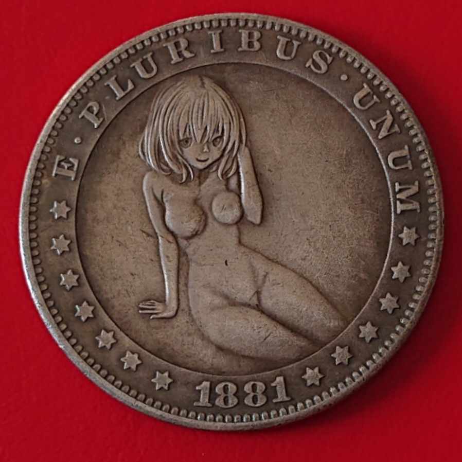 古銭 外国硬貨　アメリカ合衆国　ルンペン記念幣 モルガン D3-2_画像1
