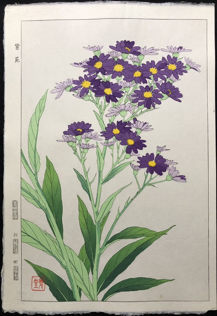 No234 木版画 河原崎奨堂【サザンカ】芸艸堂版 大判 彫長島 真作保証 No234 木版画 河原崎奨堂【サザンカ】芸艸堂版 大判 彫長島 真作保証