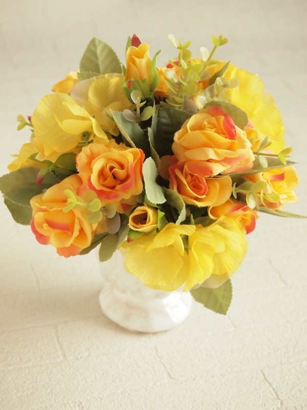  sale!50%OFF!a-tifi car ru flower arrangement flower yellow rose acid topi- Mix artificial flower interior miscellaneous goods 