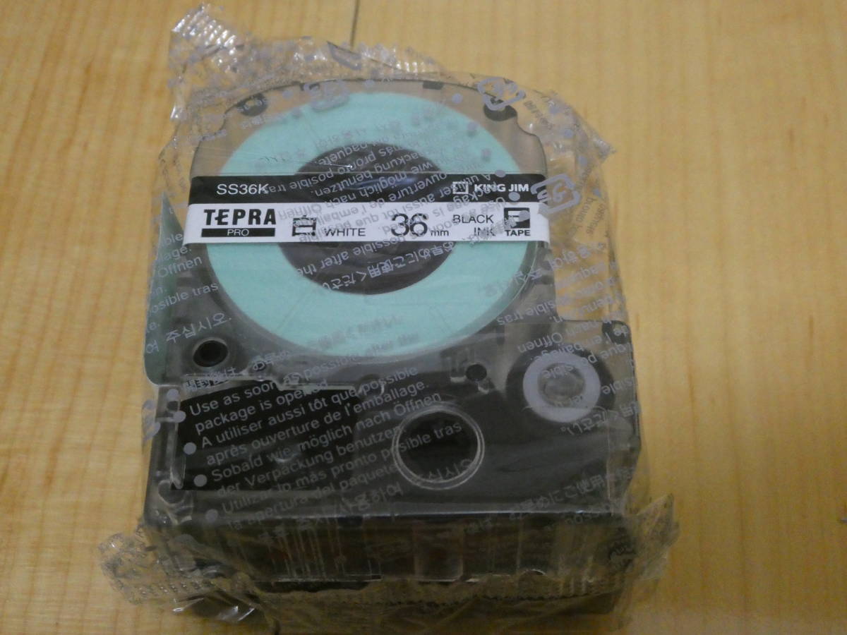 KING JIM キングジム テプラ プロ TEPRA Pro テープカートリッジ 36mm 白 SS36K 4個セット 送料無料_画像3
