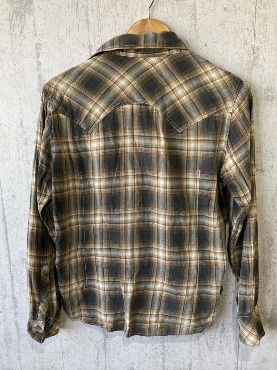 プレミア超希少良品☆TMT ティーエムティー ウエスタン　チェック シャツ　STANDARD CHECK SHIRT ブラウンチェック 【S】_画像2