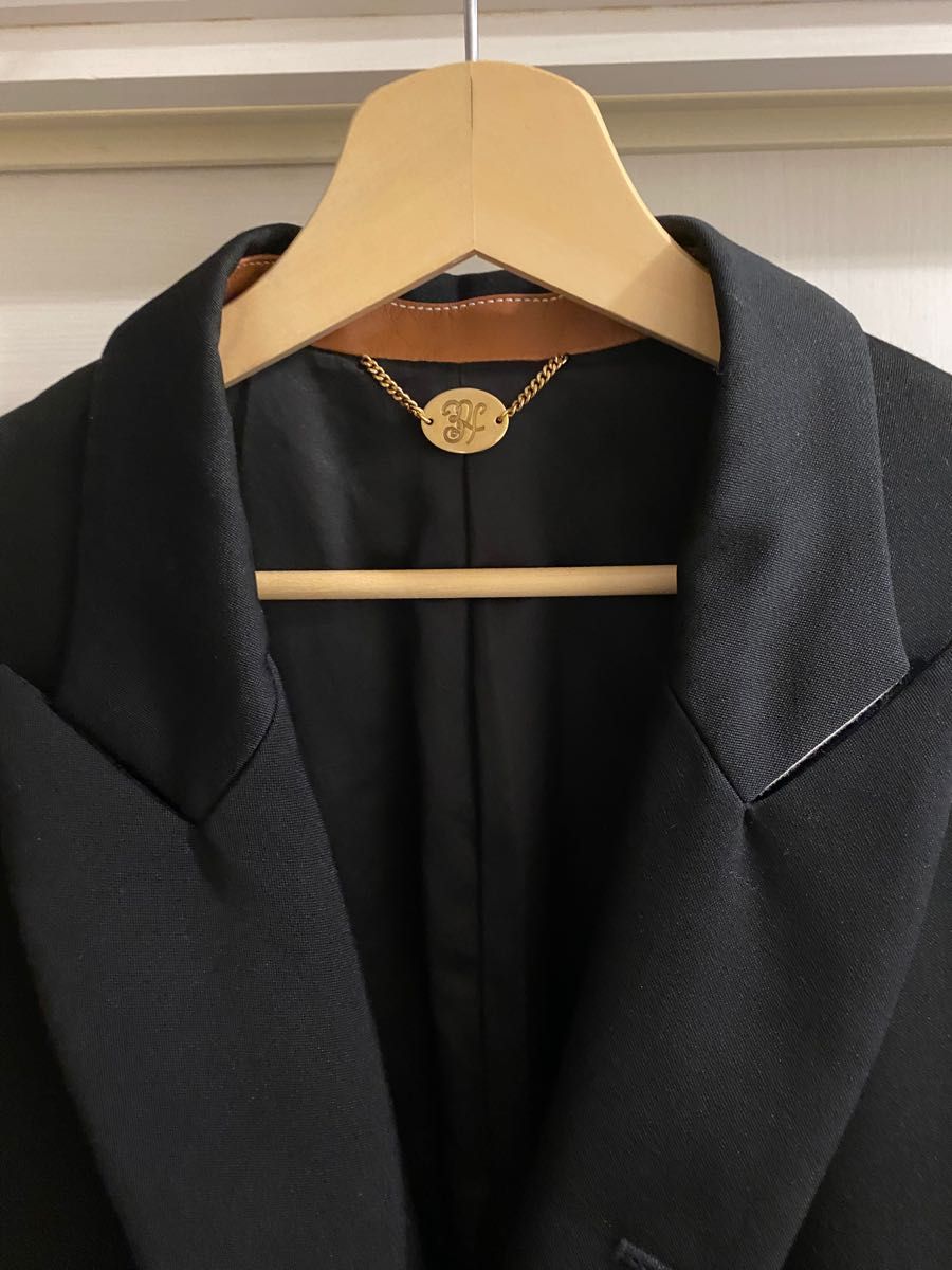 sunsea サンシー 20aw DOUBLE BREASTED COAT ダブル コート ブラック 3