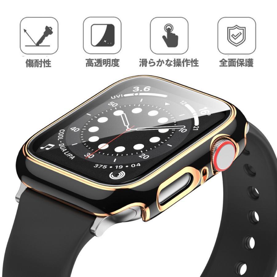 アップルウォッチ SE2023 SE2 6 SE 5 4 カバー 40mm レッド ＆ シルバー Apple Watch 取付簡単 軽量 画面保護 耐衝撃 6 5 4 SE SE2 SE2023の画像3