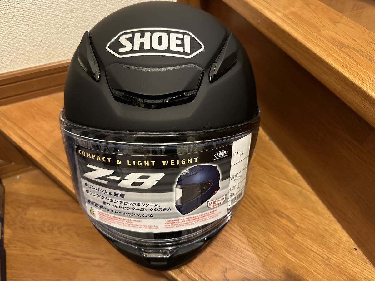 SHOEI フルフェイスヘルメット Z-8 マットブラック サイズ L (59cm) フォトクロミック付き