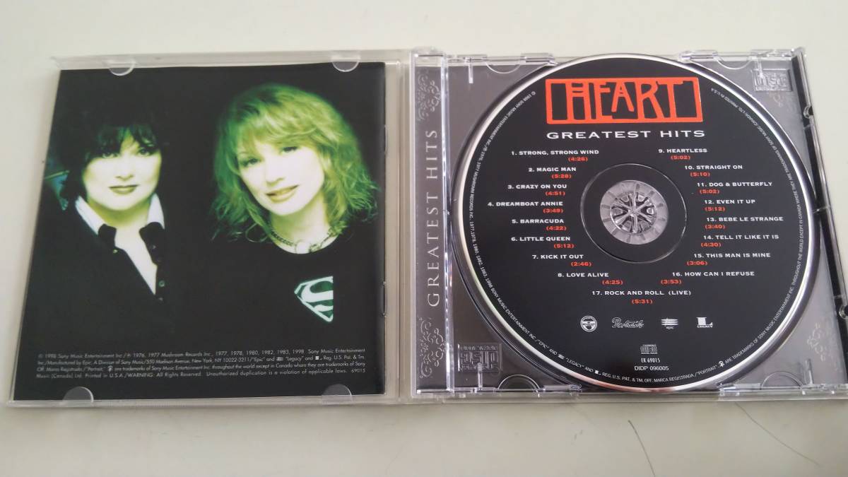 CD Heart Greatest Hits ハート グレイテストヒッツ EK69015　ベスト盤_画像2
