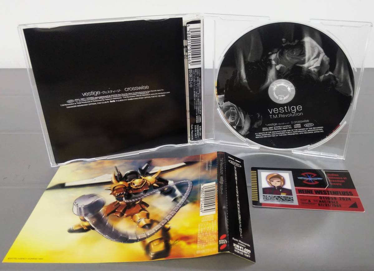 CD vestige ヴェスティージ T.M.Revolution 機動戦士ガンダム SEED DESTINY ワイドキャップ帯 ステッカー キャラクターIDカード_画像2