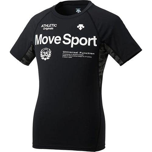 新品【デサント】フィットTシャツ Mサイズ/黒 DMMQJA58 DESCENTE Move Sport MOTION FREE FITの画像1