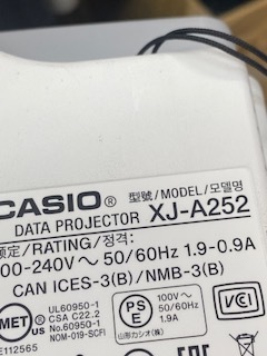 CASIO データプロジェクター XJ-A252 1台 10-8-E_画像6