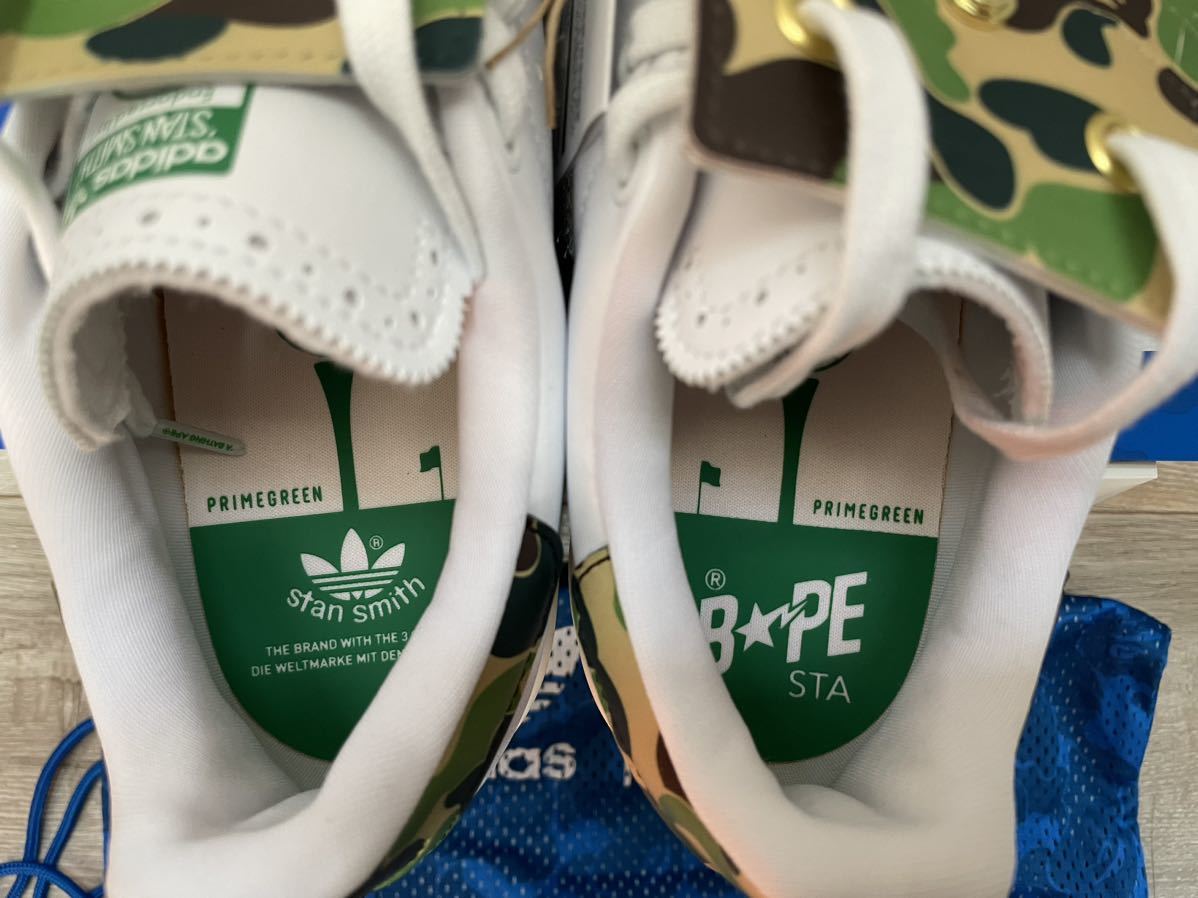 定価〜 adidas CONFIRMED購入 新品未使用 A BATHING APE × STAN SMITH GOLF 26.0cm BAPE × ADIDAS スタンスミス ゴルフ US8.0_画像5