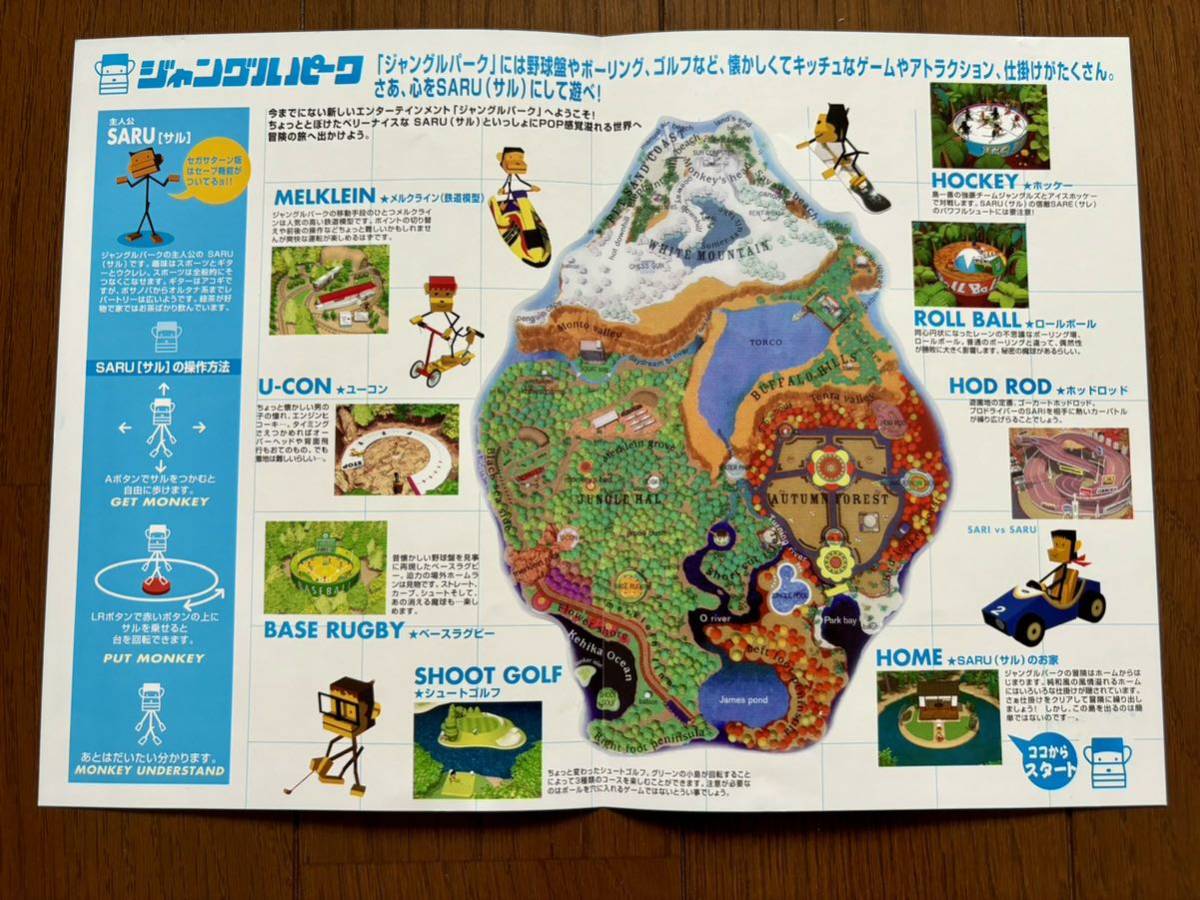 チラシ セガサターン ジャングルパーク ゲーム カタログ パンフレット SEGA BMG_画像2