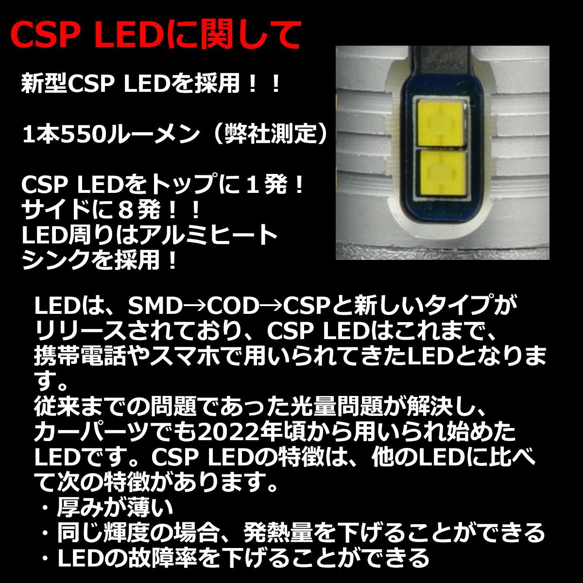 LEDポジションランプ ハイゼットトラック S500P S510P H26.9～ T10 新型CSP LED AZ164_画像3