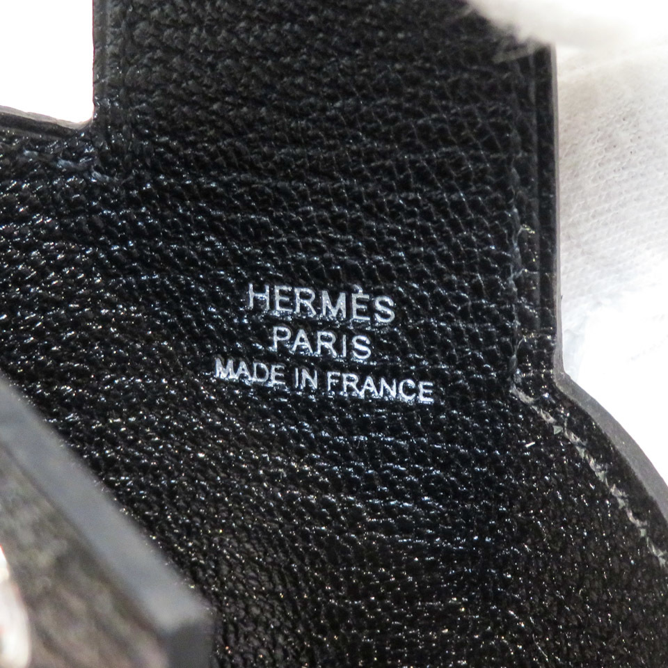  Hermes HERMES H tag smart phone case | shoulder U stamp she-bru leather black as good as new [ quality iko-]