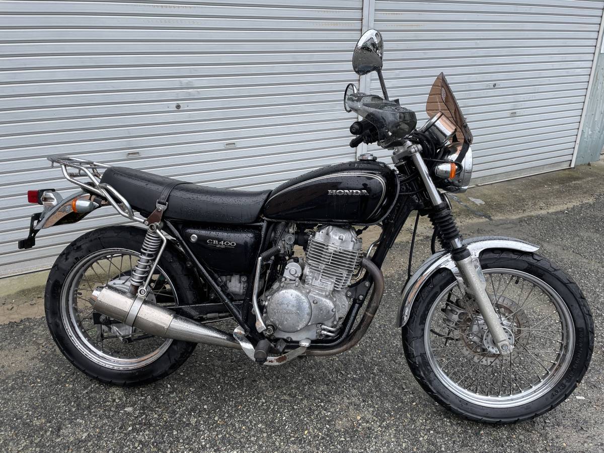 希少マフラー スクリーン、リアキャリア装備 ＣＢ４００ＳＳ セル付き NC41 書類、純正キー２本付きの画像2