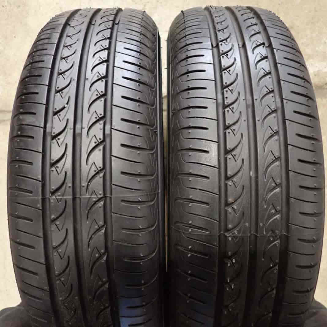 夏4本SET 会社宛 送料無料 155/65R13×4J 73S ヨコハマ ブルーアース AE-01 2023年製 バリ溝 アルミ レオ エッセ オプティ ミラ NO,E5527_画像6