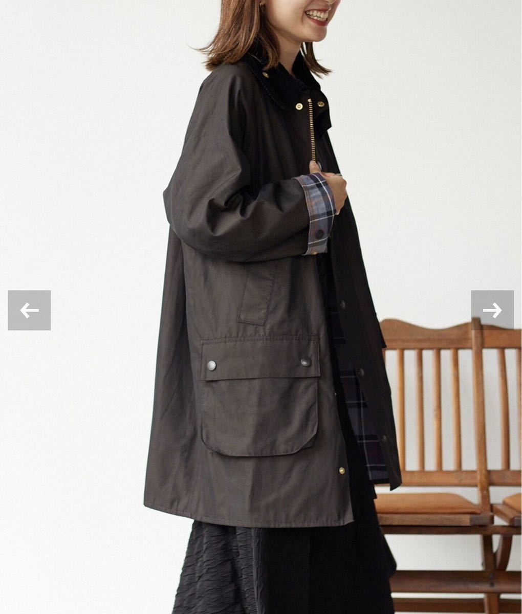 ★未使用★22AW【Barbour×JOURNAL STANDARD relume 別注】RELUME OS GAMEFAIR ブラック38サイズ ミリタリー コート ジャケット レディース_画像4