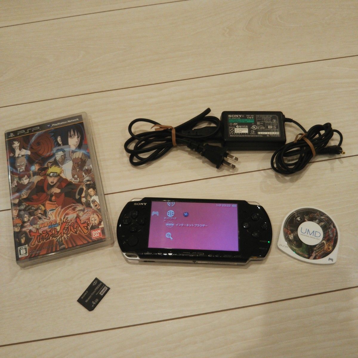 PSP3000 動作確認済 新品バッテリー付-