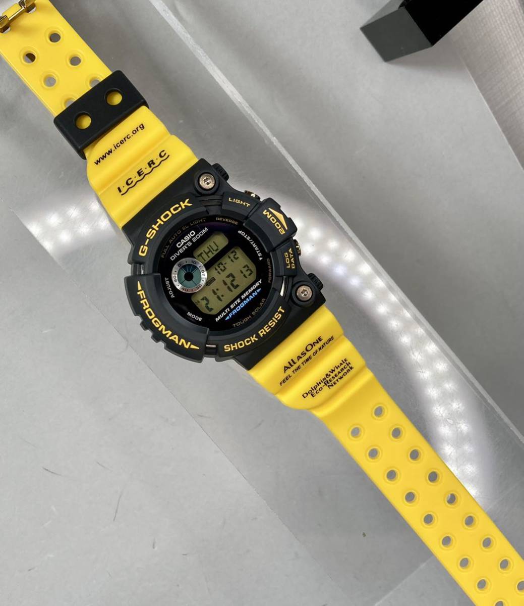 未使用極美品 箱説タグ付G-SHOCK GW-204K-9JR 2004年 第4回イルカクジラ イルクジ FROGMAN フロッグマン タフソーラー ブラック イエロー_画像10