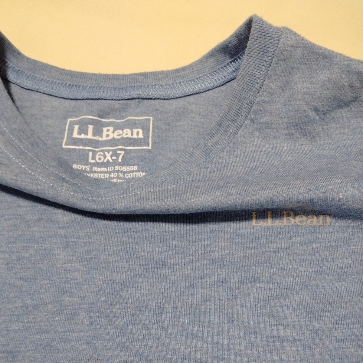 +WX38 まとめ 2枚 セット 福袋 エルエルビーン LLBean 男子 男の子 120 130 L6X-7 長袖 Tシャツ グレー 双子 兄弟_画像3