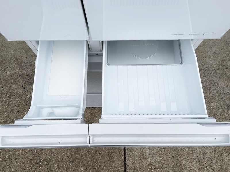 1円～ Panasonic パナソニック 2021年 6ドア 冷蔵庫 NR-SPF457X-W 450L 冷凍冷蔵車 大容量 大型冷蔵庫 nanoe エコナビ 直取り可能_画像3