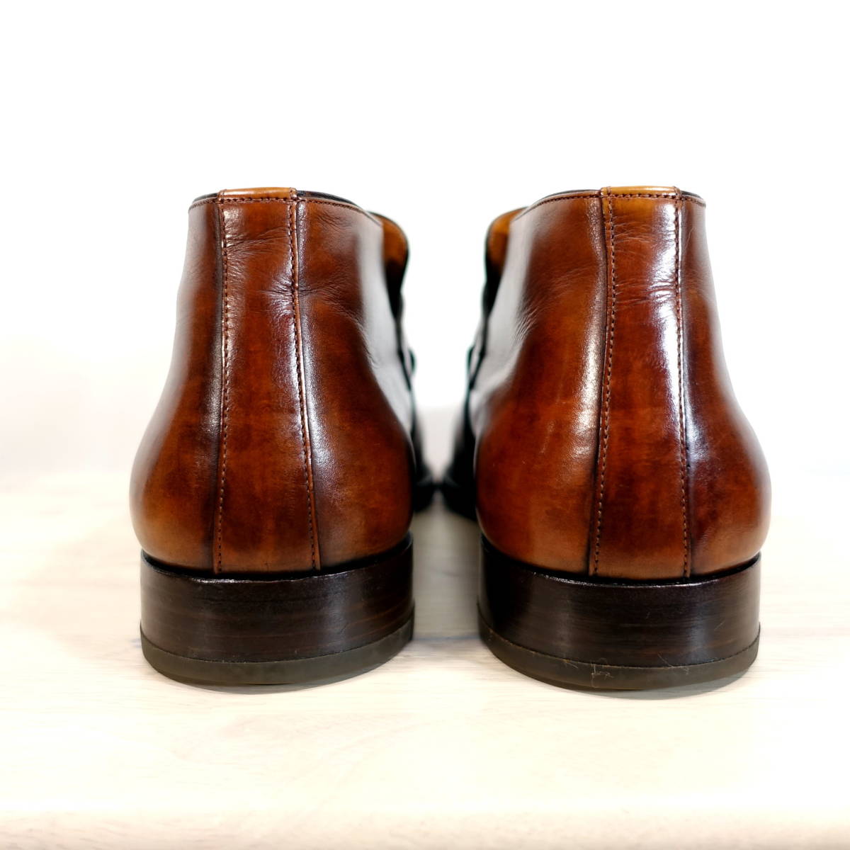 定番】サントーニ シングルモンクショートブーツ Santoni UK6 5 JP26 0