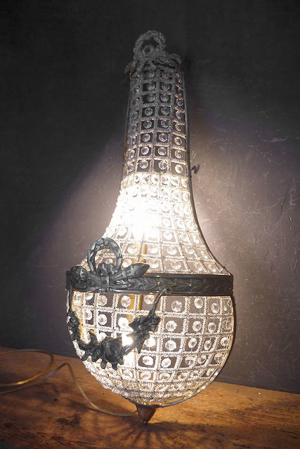 アンティーク調　フランス　ブラス製　2灯ウォールランプ　B　ライト　ブラケット