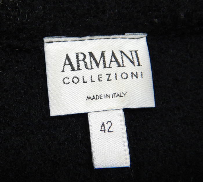良品 EMPORIO ARMANI エンポリオアルマーニ ウール ショート丈コート FB2697 黒 ブラック レディース_画像7