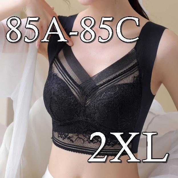 85A～85C 小さく見せるブラ 2XL 3L ナイトブラ 着痩せ ブラックの画像1