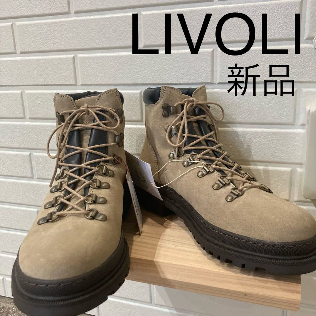 新品 定価2万 LIVOLI リボリ KURU DESIGN ポルトガル製 レザーブーツ ワークブーツ ロガーブーツ サイズ42 26cm 玉mc2149_画像1