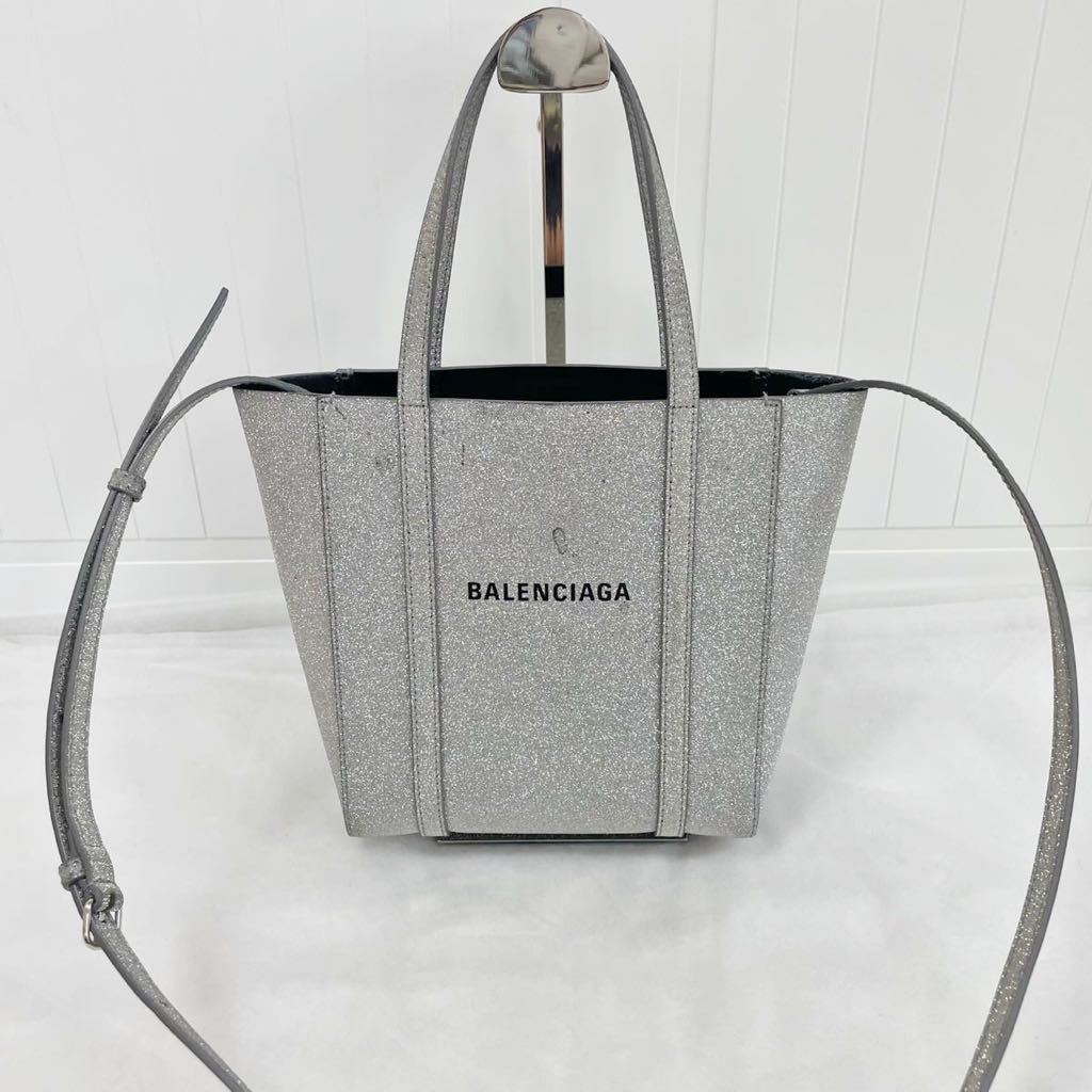 バレンシアガ　エブリデイトートバッグ　xxs ミニトート　シルバー　2way BALENCIAGA