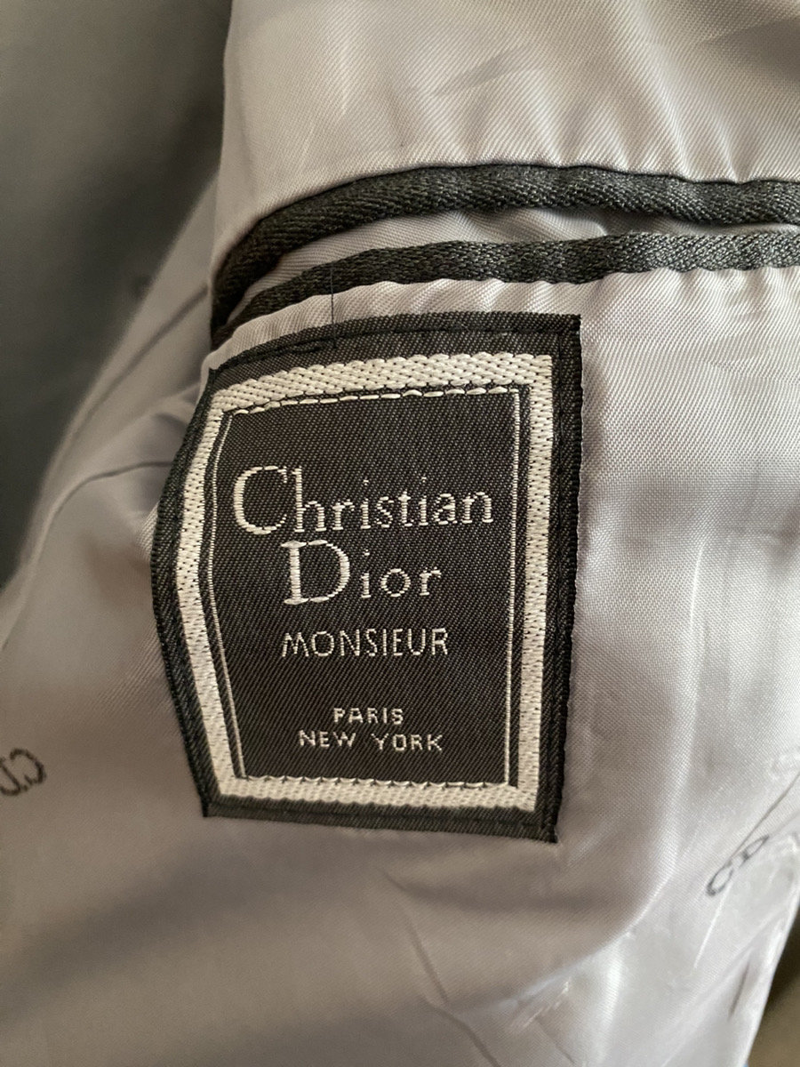 Christian Dior×STEVE PETIX クリスチャンディオール タキシードジャケット チャコールグレー L-XL程度 ヴィンテージ サンプル品_画像5